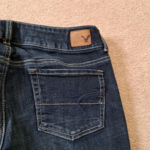 American Eagle Outfitters Jeans Women's 8 Blue Denim Artist Stretch Flare - Picture 13 of 15